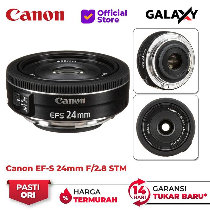 Promo Lensa Canon EF-S 24mm STM di Galaxy Camera Tokopedia