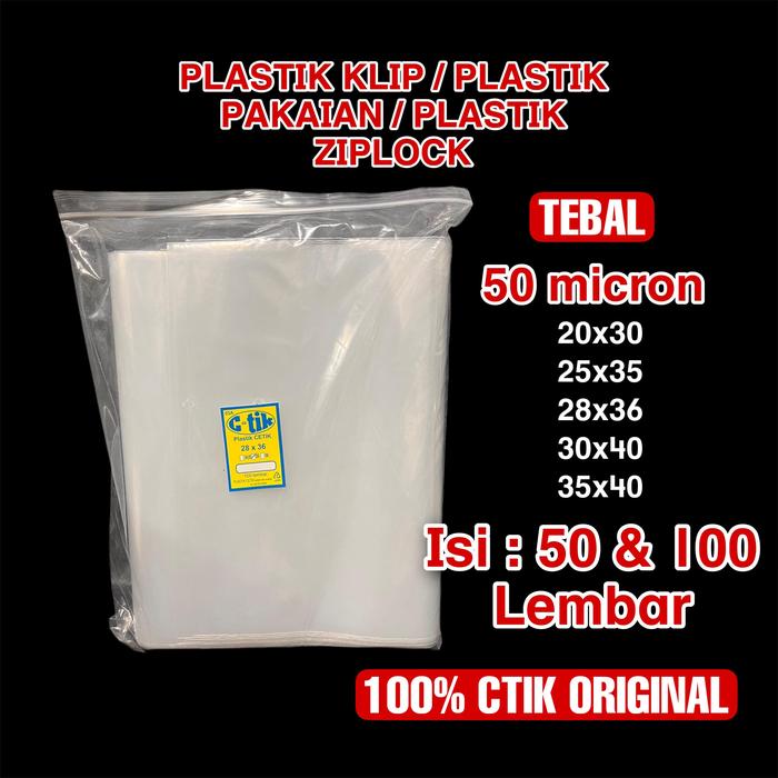 Gambar Plastik Klip Tebal 05 (50micron)/ Plastik Ziplock / Plastik Packing Baju Kaos Seal Zip Lock isi 100 - 20x30, 50 LEMBAR dari RUMAH STOPPER undefined Tokopedia