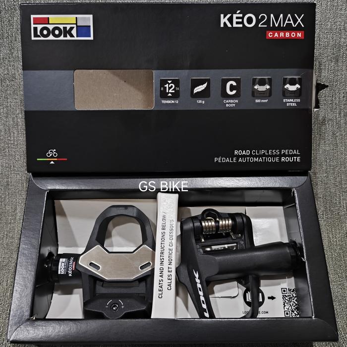 Look Keo Max Carbon Road Pedals Grip Cleat Sepeda Pair