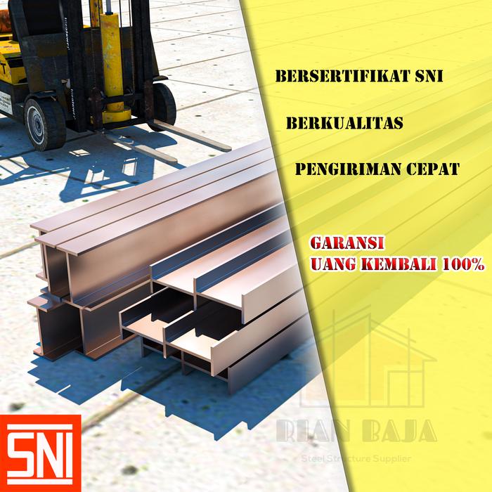 Gambar BESI WF 200 x 100 x 5.5 x 8 - 12m Gunung Garuda / GG dari Rian Baja undefined Tokopedia