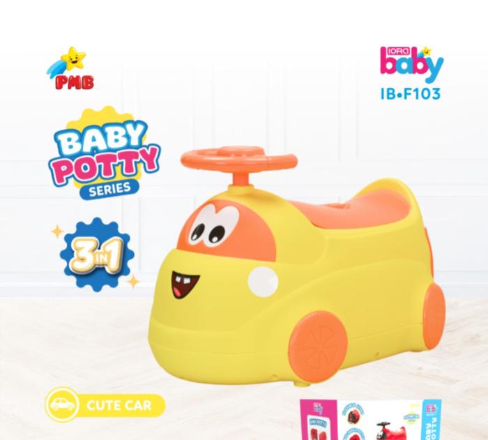 Gambar IORA BABY IB-F103 PMBTOYS BABY POTTY KARAKTER TOILET TRAINING ANAK PISPOT ANAK PORTABLE - Kuning, EXTRA PACKING dari Mainan Anak Dede undefined Tokopedia