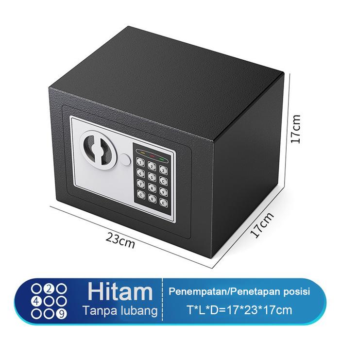Gambar Brankas Kecil Password 23X17X17 cm - Safety Box Tempat Barang Berharga Berangkas - Hitam-A dari Tonivaso undefined Tokopedia