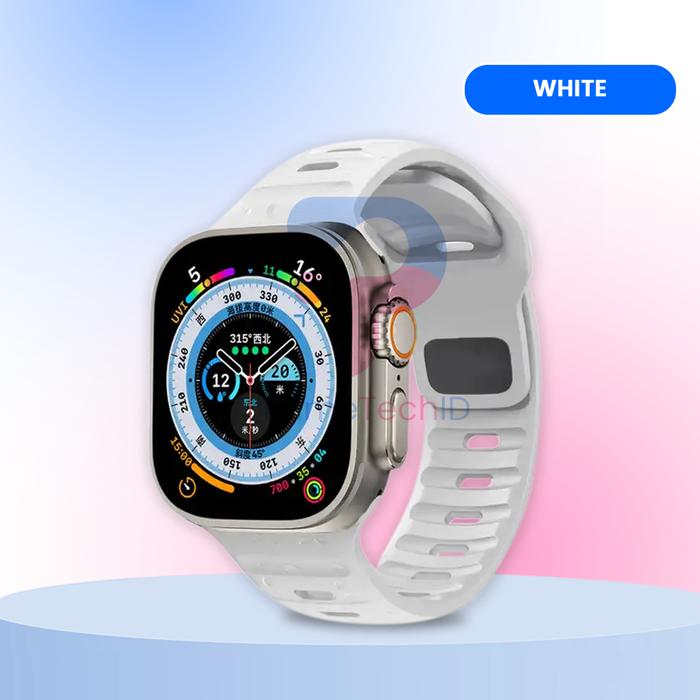Gambar Strap Apple Watch Ultra/9/8/SE/7/6/5/4 49/45/44/41/42/40 PremiumRubber - White, 38/40/41 mm dari Primetech.ID undefined Tokopedia