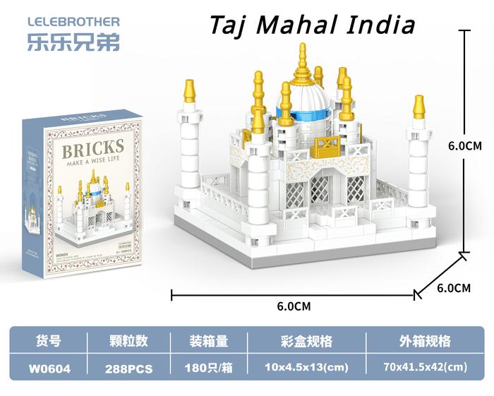 Gambar Bricks Nano Block Bangunan Taj Mahal India Model Taj Mahal Bricks - mini dari Big Wind Shop 2 undefined Tokopedia