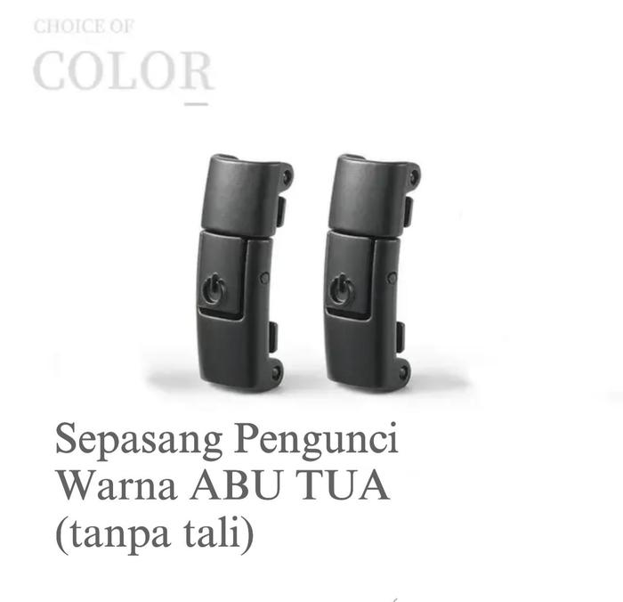 Gambar ISI 2 PCS PENGAIT TALI SEPATU GESPER TALI SEPATU (TANPA TALI) SHOE BUCKLE - 2PCS ABU TUA dari SOLPRO undefined Tokopedia