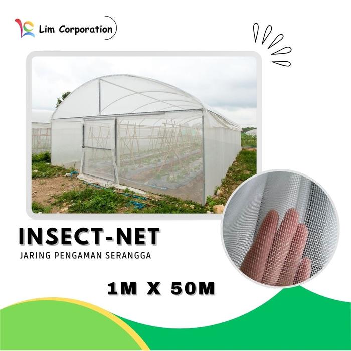 Gambar Insectnet Kelambu Tanaman 1m, 2m, 3m x 50m Serangga NO Masuk - 1 x 50 P dari Plastik UV Murah undefined Tokopedia