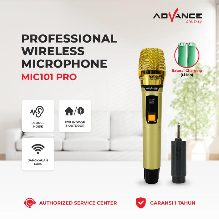 Gambar Microphone Advance MIC-101 PRO Profesional Mic Wireless dari Advance Digitals Store1 undefined Tokopedia
