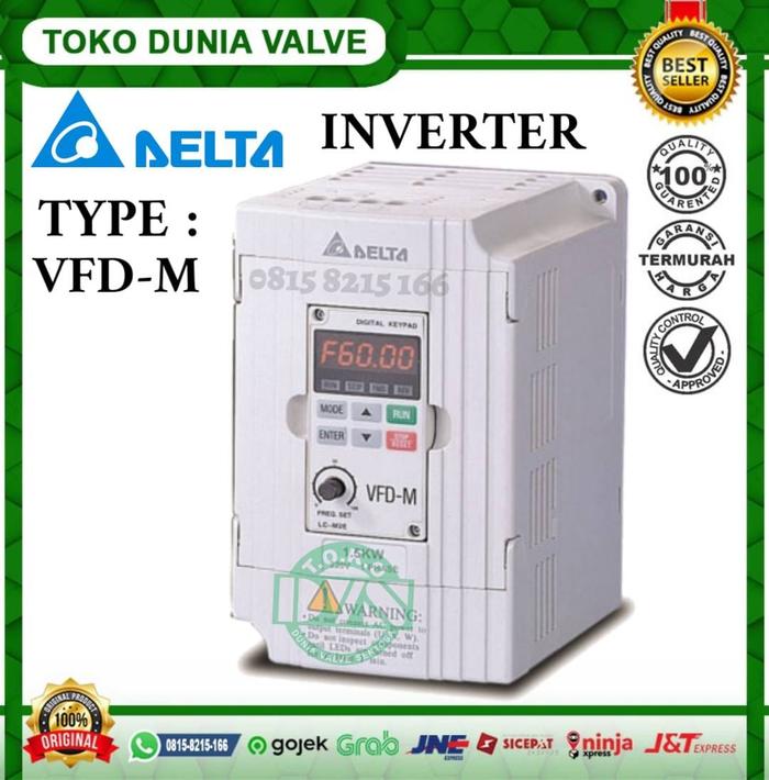 Jual INVERTER DELTA VFD 004 M 23A 0.37KW 0.5HP 1PHASE 220VOLT - 3PHASE ...
