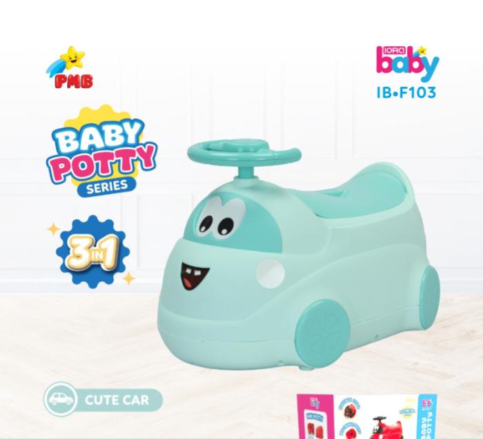 Gambar IORA BABY IB-F103 PMBTOYS BABY POTTY KARAKTER TOILET TRAINING ANAK PISPOT ANAK PORTABLE - Biru, EXTRA PACKING dari Mainan Anak Dede undefined Tokopedia