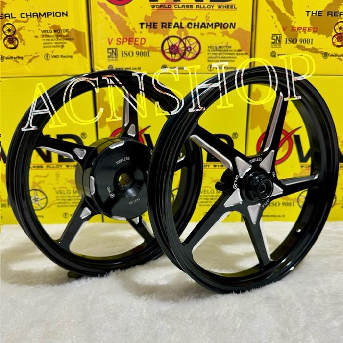 Gambar Velg VND AK 55 V3 160x14 & 185x14 - Beat/ Vario 110/ Scoopy/ Spacy/ Genio/ Vario 125 150 - Hitam, Vario 125/150 dari ACNSHOP_NEW undefined Tokopedia