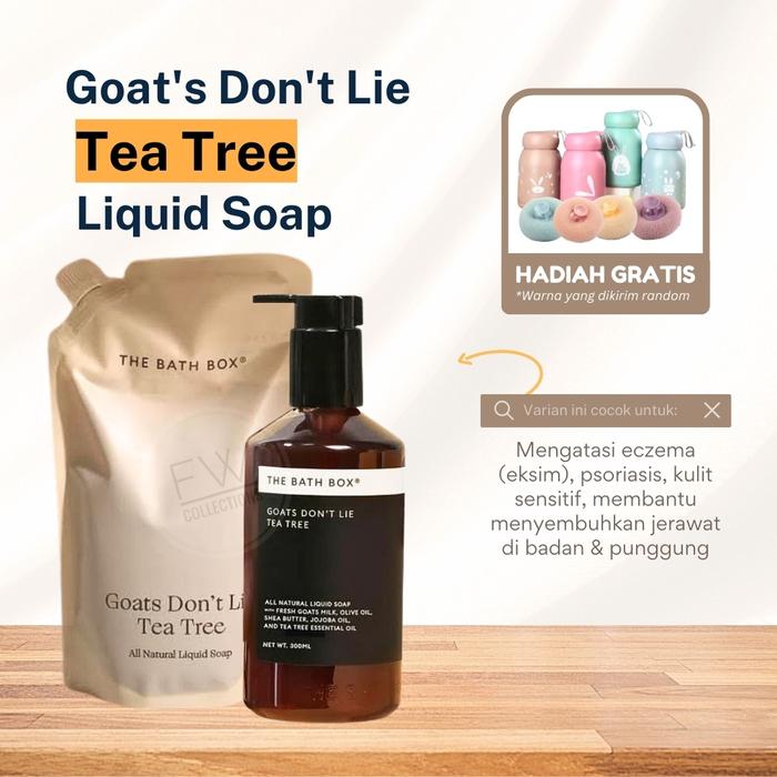 Gambar The Bath Box Goats Dont Lie Liquid Soap (Original/Geranium/Tea Tree) - Tea Tree, 300ml dari FW Collections undefined Tokopedia