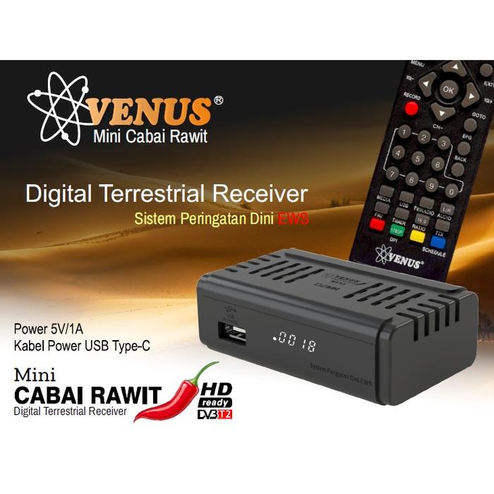 Gambar Venus Cabe Rawit Set Top Box TV Digital DVBT2 DVB T2 Venus Cabai Rawit - Mini CR dari Uniq Computer undefined Tokopedia