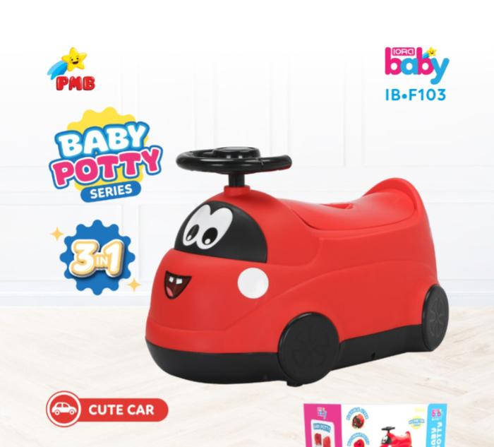 Gambar IORA BABY IB-F103 PMBTOYS BABY POTTY KARAKTER TOILET TRAINING ANAK PISPOT ANAK PORTABLE - Merah, EXTRA PACKING dari Mainan Anak Dede undefined Tokopedia