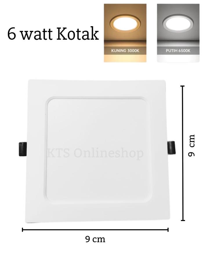 Gambar lampu downlight panel LED 5w/7w/9w bulat inbow down light panel Murah - 6 watt Kotak , Putih dari KTS Onlineshop undefined Tokopedia