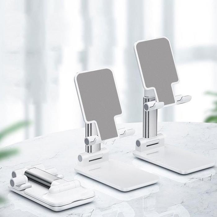 Gambar READY HOLDER FOLDING MOBILE DESKTOP STAND HP COCOK UNTUK TAB TABLET IPAD PHONE STAND-ALY - White dari Gerai Nadia Adel undefined Tokopedia