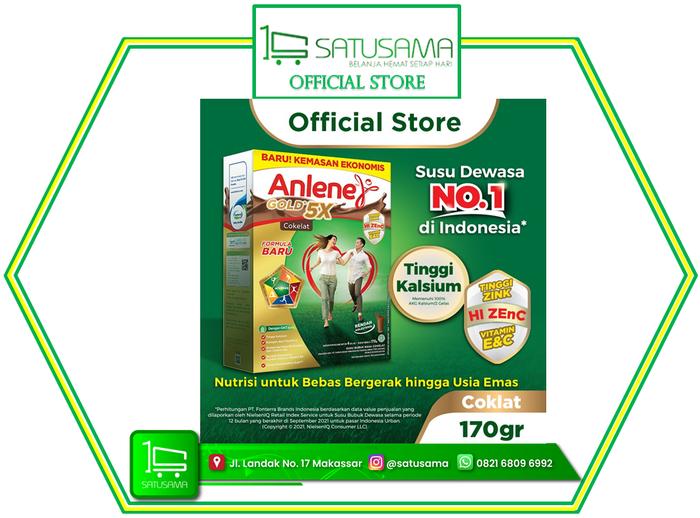 Gambar ANLENE GOLD - SUSU BUBUK DEWASA - COKLAT 170 G dari satusamaonline undefined Tokopedia