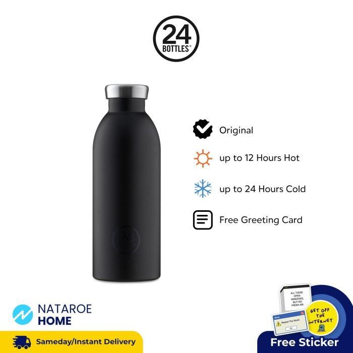 Gambar Tumbler 24Bottles Clima Bottle 500Ml - Stone Tuxedo Black Original Best Seller dari aliscejd undefined Tokopedia
