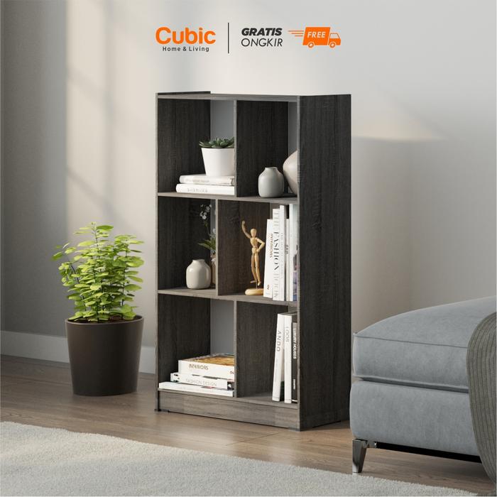 Gambar Cubic Rak Bookcase Serbaguna / Lemari Buku / Bufet / GENIO BC 80 S - SonomaB-Grey dari Cubic Home & Living undefined Tokopedia