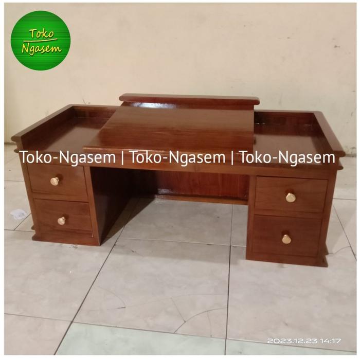 Gambar Meja Podium Pondok Pesantren - Meja Ustadz - Meja Majelis Ilmu - Laci Kanan-Kiri dari Toko-Ngasem undefined Tokopedia