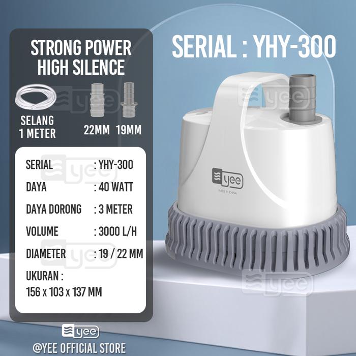 Gambar Pompa Air Kolam dan Aquarium / Pompa Filter Celup / Pompa Aquarium / Pompa Kolam - YHY300 - 40watt dari Yee Official Store undefined Tokopedia