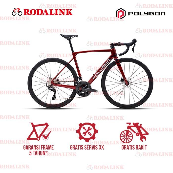 Gambar Polygon Sepeda Road Strattos S7 Disc - Red, XXS dari Rodalink Indonesia undefined Tokopedia