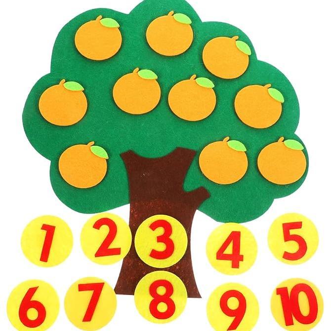 Gambar Tofficu 1 Set Of NonWoven Fruit Tree Digital Cognitive Pairing Toy Counting Fruit Game ToyTangerine dari zhafira333 undefined Tokopedia
