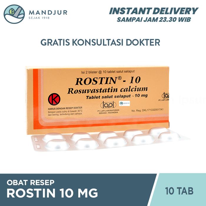 Gambar Rostin 10 mg 10 Tablet / Obat Kolesterol dari Apotekmandjurofficial undefined Tokopedia