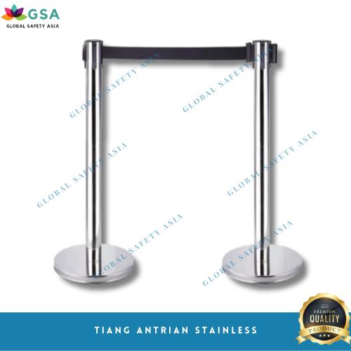 Gambar Queue Line Tiang Antrian Pembatas Stainless Standing Barrier - Silver Stainles, Biru dari Global Safety Asia undefined Tokopedia