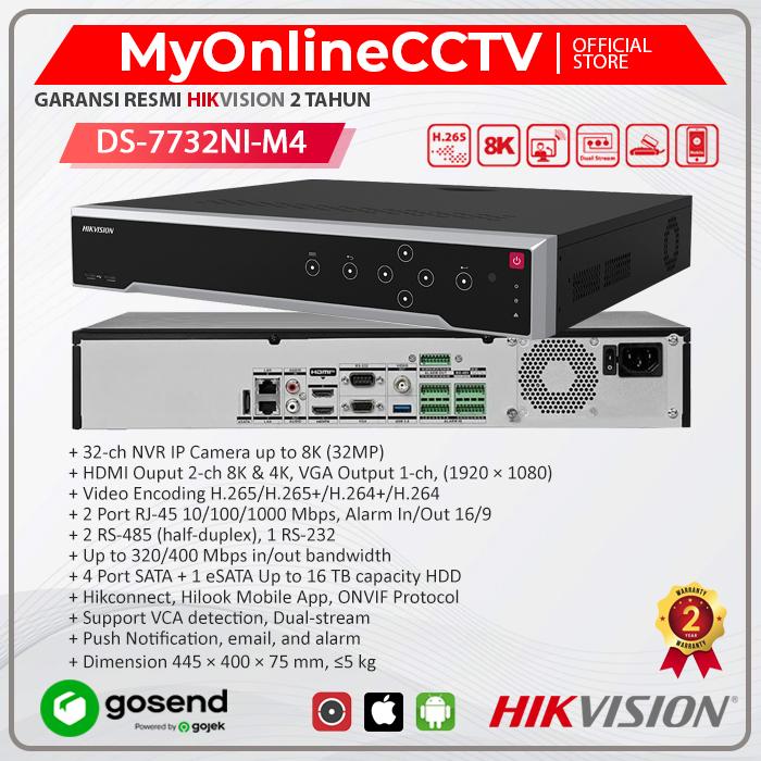 Gambar DS-7732Ni-M4 Hikvision NVR IP Camera 32MP CCTV  32CH 8K NVR - Bundle 1TB dari MyOnlineCCTV undefined Tokopedia