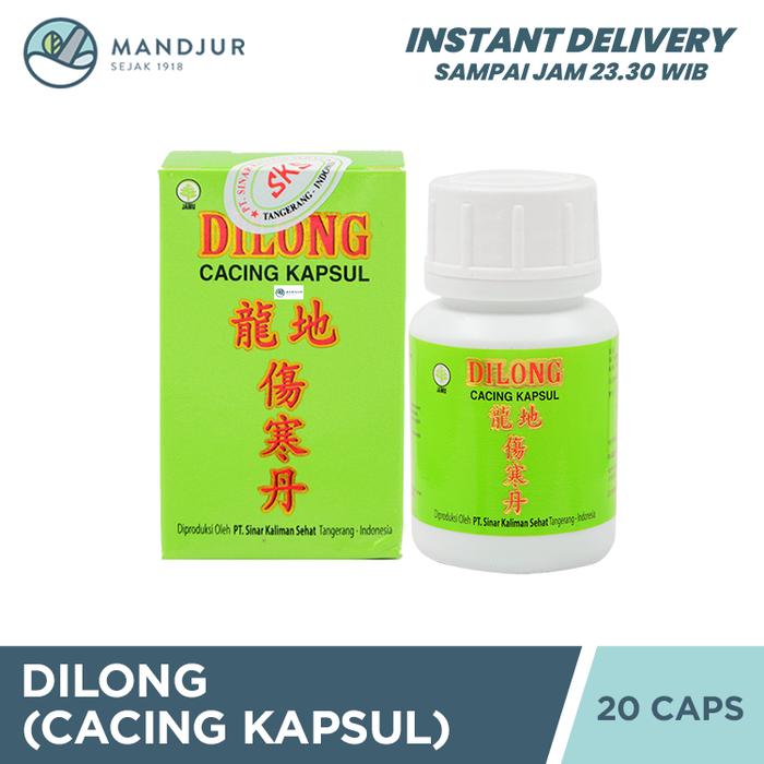 Gambar Dilong (Cacing Kapsul) 20 Kapsul - Ekstrak Cacing Pereda Demam & Tifus dari Apotekmandjurofficial undefined Tokopedia