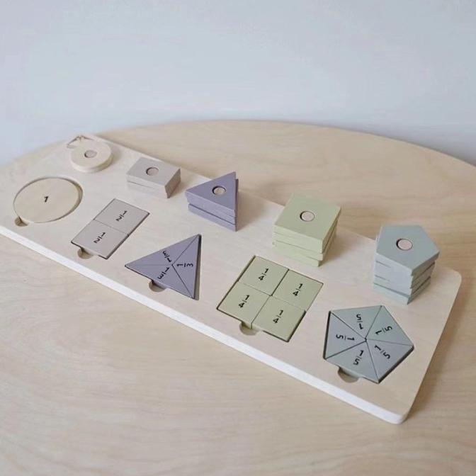 Gambar Terlaris Fun Brain teasers Games- wooden counting shapes stacker Toys - shap stacker dari Loveley Store undefined Tokopedia