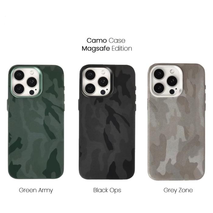 Casing Camo iPhone 11 12 13 14 15 Pro Max Support Magsafe Anti Slip Black  Ops, iPhone 13