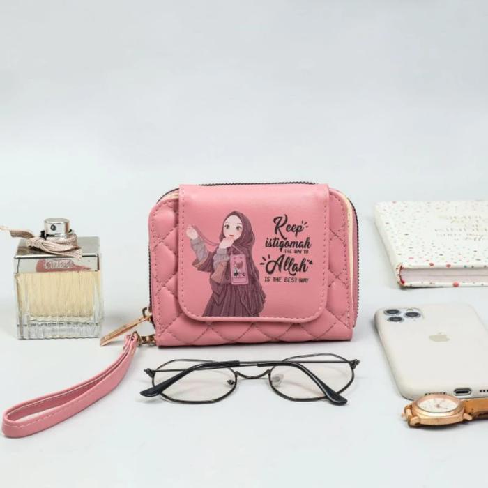 Gambar Athalia Wallet by Ganci Unyu - Dompet Desain Lucu Slot Banyak - Pink dari gege's store tokped undefined Tokopedia