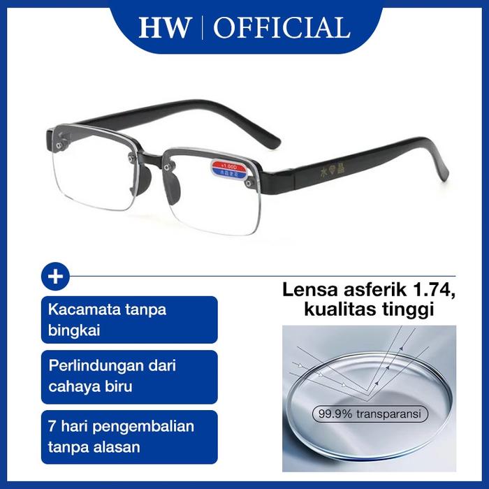 Gambar [Imported from Germany] HW Kacamata Baca kacamata baca dan jalan kacamata auto focus Perlindungan cahaya biru Pelindung Mata Crystal Zoom Alami Untuk Pria - Putih, +2.5 dari HW Kacamata Official Store undefined Tokopedia