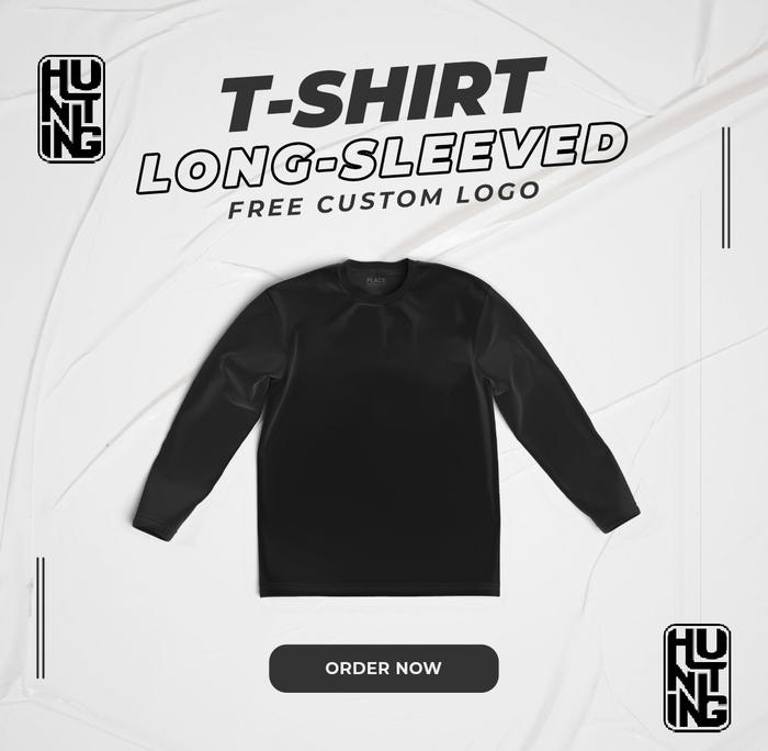 Gambar KAOS LENGAN PANJANG CUSTOM DESAIN PRINT DTF HUNTING - Kaos Long Sleeve Grosir Murah Custom Cetak Logo Mercendise Exclusive Event Premium - 20s, S dari Hunting Official undefined Tokopedia