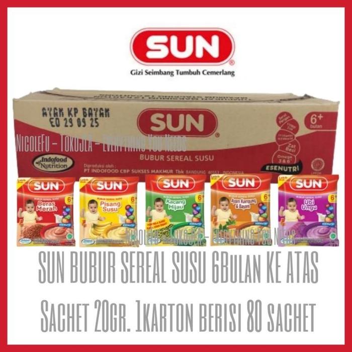 Gambar SUN EKONOMIS 1 Karton / PROMINA Bubur Tim Daging Brokoli 1 karton - Sun 6+ 20gr dari Julee Stoore undefined Tokopedia