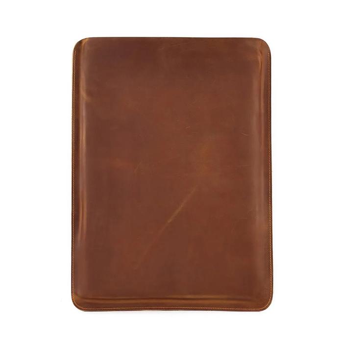 Gambar Tas Tangan Sleeve Leather Cover Ipad - Sleeve Case Slim Clutch Phone IPad Tablet - Cokelat, Small dari Maeza Leathercraft undefined Tokopedia