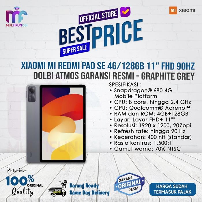 Gambar Xiaomi Redmi Pad SE 4GB/128GB 11" FHD 90Hz Dolbi Atmos Garansi Resmi - Graphite Grey dari Multifungsi Online undefined Tokopedia