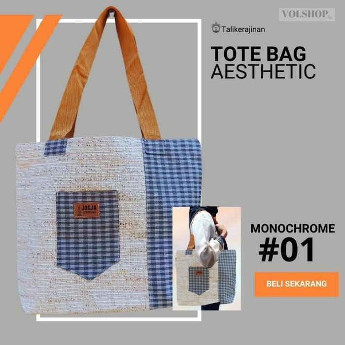 Gambar TOTE BAG WANITA MOTIF PREMIUM SHOULDERBAG KULIAH SEKOLAH READY SIAP KIRIM - #01 dari Mbok Buket undefined Tokopedia