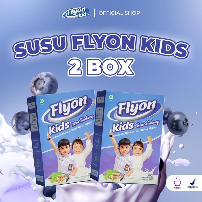 Gambar Susu Flyon Kids Penambah Nafsu Makan Anak Rasa Blueberry BPOM - 2 Box dari Susu Flyon Official undefined Tokopedia