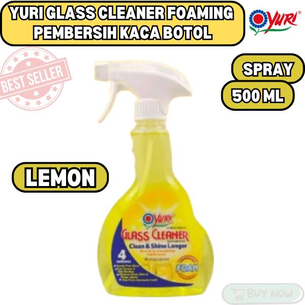 Gambar Yuri Glass Cleaner Foaming Cairan Pembersih Kaca Botol Spray & Refill - BOTOL 500 LEMON dari JTRUST undefined Tokopedia