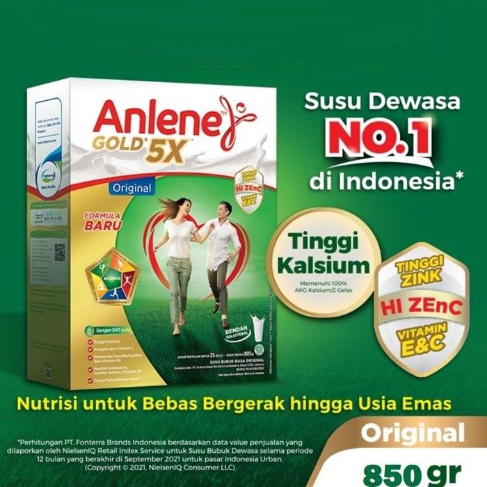 Gambar Anlene Gold 5X Original/Cokelat/Vanila 850 Gr - ORIGINAL dari sriwahyuni00009 undefined Tokopedia