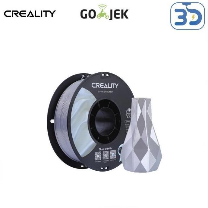 Gambar [Restok] Original Creality Cr Silk Pla 3D Printing Filament Smooth Print High Gloss - Silver dari Toko Kembar jaza undefined Tokopedia