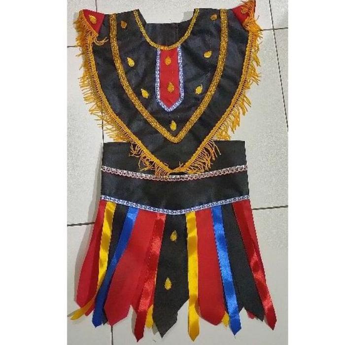 Gambar Baju Topeng Ireng Baju Dayakan / Baju Kesenian Tarian Dayakan untuk Anak-anak - Hitam, L dari cahaya monika undefined 4 Tokopedia