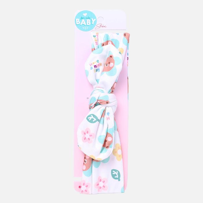 Gambar Stroberi Baby Bow Motif New Headband - Bear Flwr White dari Stroberi Accessories undefined Tokopedia