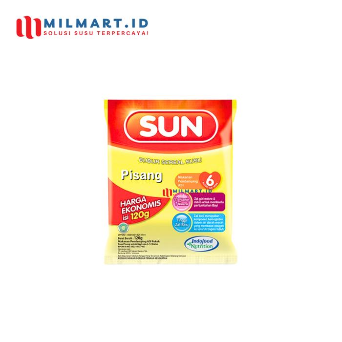 Gambar SUN BUBUR 6+ BULAN SUN SEREAL BAYI BABY CEREAL POUCH 120 G - PISANG dari milmart.id undefined Tokopedia