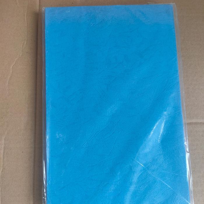 Gambar Cover Jilid Buffalo F4 Kertas jilid Motif Kulit Jeruk Tebal - Biru dari TALENTA STATIONERY. undefined Tokopedia