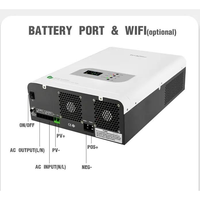 Hybrid Inverter Low Frekuensi 48V 12.500W 10KVA 12KVA 6KVA Techfine Best Perfoma - 10KVA