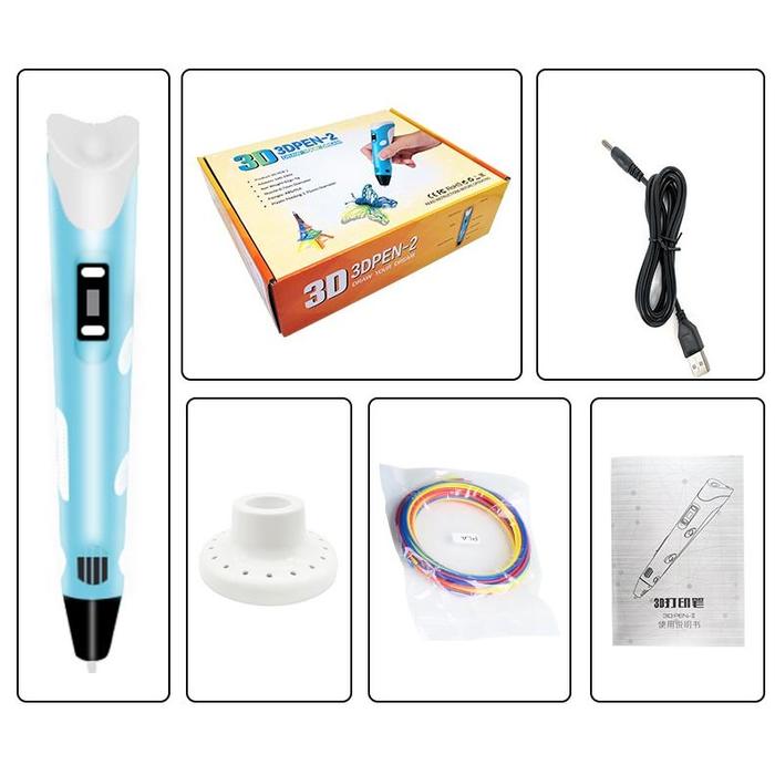 Gambar Best Seller Cod 3D Printing Pen 3D Printer Arts Pen Making Doodle Arts Crafts Usb Cable Intelligent Murah 3D Pen Free Pla Filament - Biru -3D Pen dari Wiwied Mall undefined Tokopedia