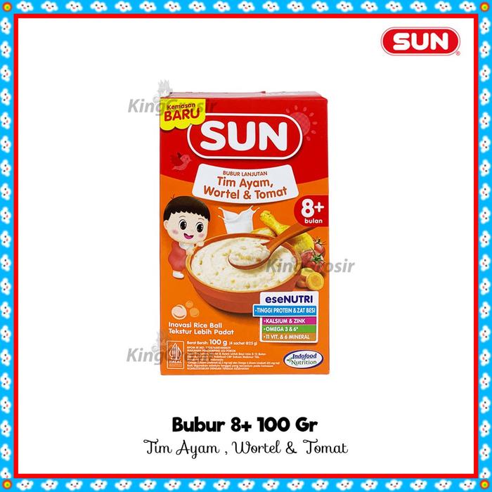 Gambar Sun Bubur Tim Instan 100 gr / Bubur Bayi Lanjutan 8+ / Makanan Bayi - TomatWortel AYM dari King Grosir Murah undefined Tokopedia